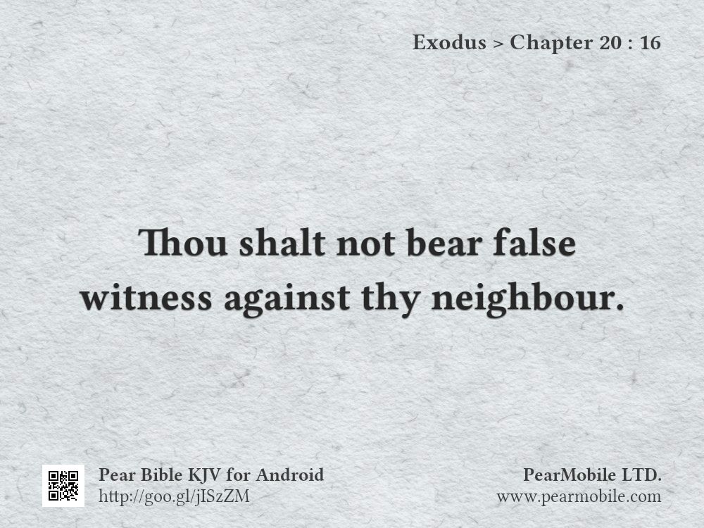 Exodus, Chapter 20:16